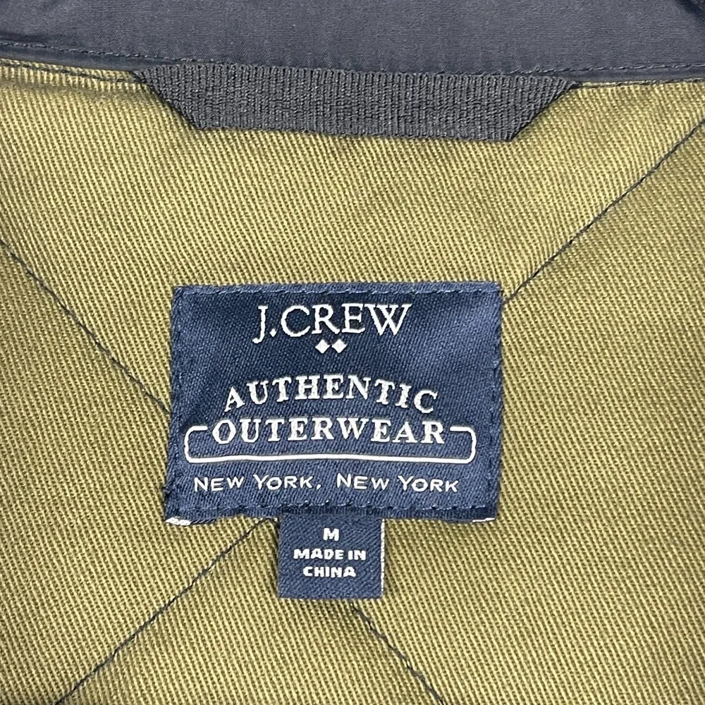 J Crew Outerwear Men's Diamond Quilted Vest Medium Black Full Zip Pockets 47752